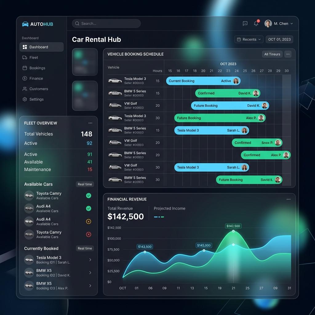 AutoGérance Dashboard Preview